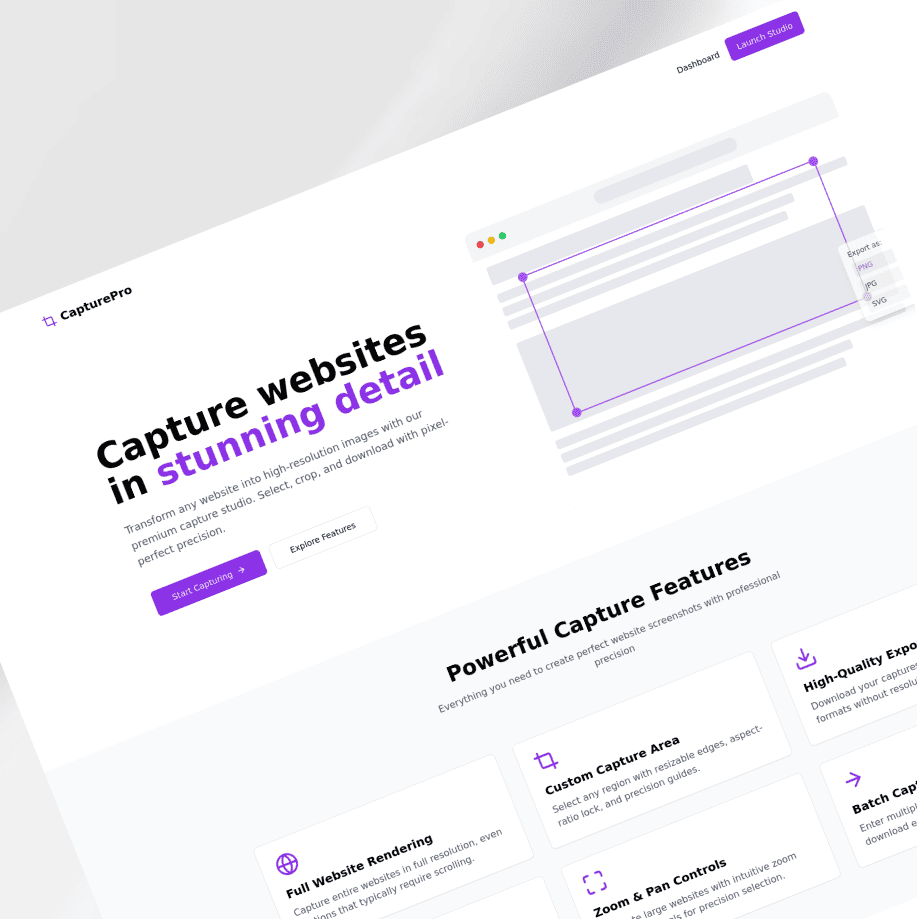 Capture Pro application interface